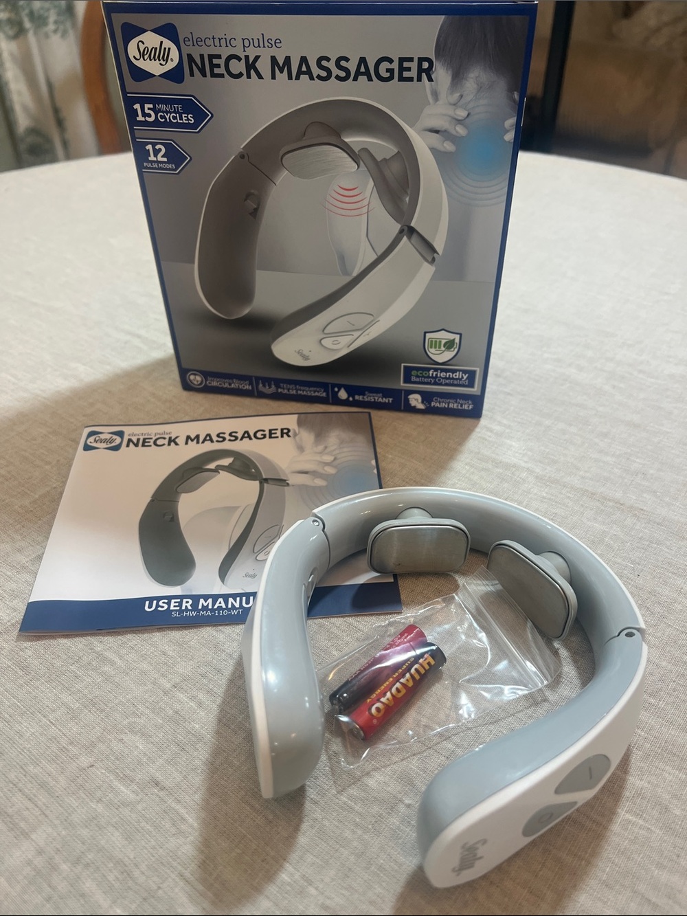 Sealy Electronic Pulse Neck Massager (MA-110). NIB